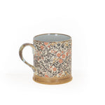 Mug en grès - Estampe Fleurs Rouges 30cl