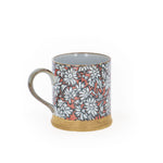 Mug en grès - Marguerites Rouges 30cl