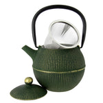 Théière Fonte Japon Boule Vert-Or 0.90L