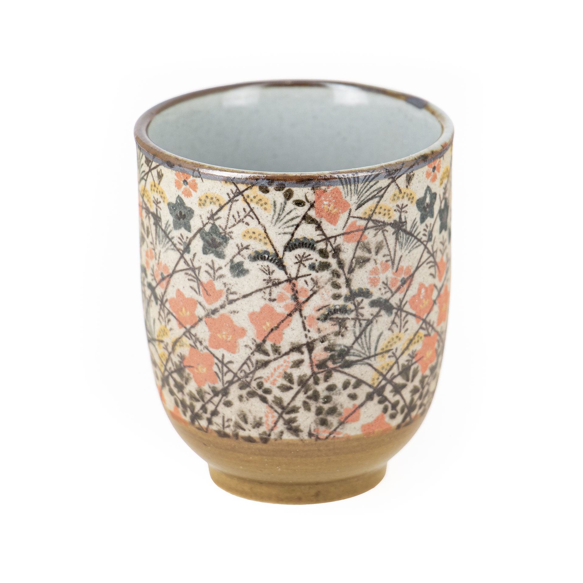 Tasse à thé en grès - Estampe Rouge 15cl