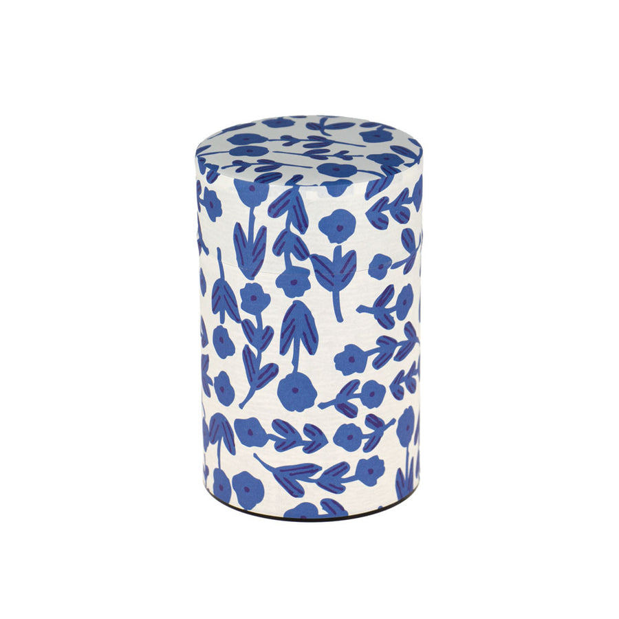 Boite Washi fleurs bleues