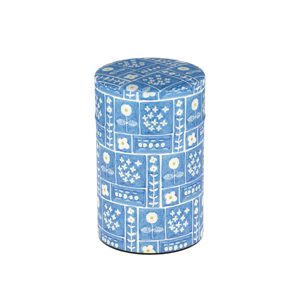 Boite washi fond bleu